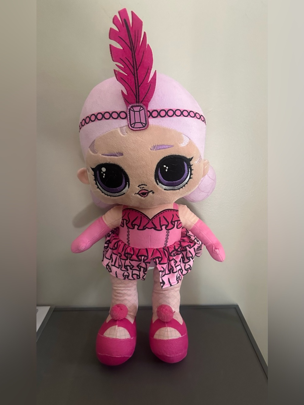 L.O.L. Surprise! Pink Plush Doll with Purple Eyes